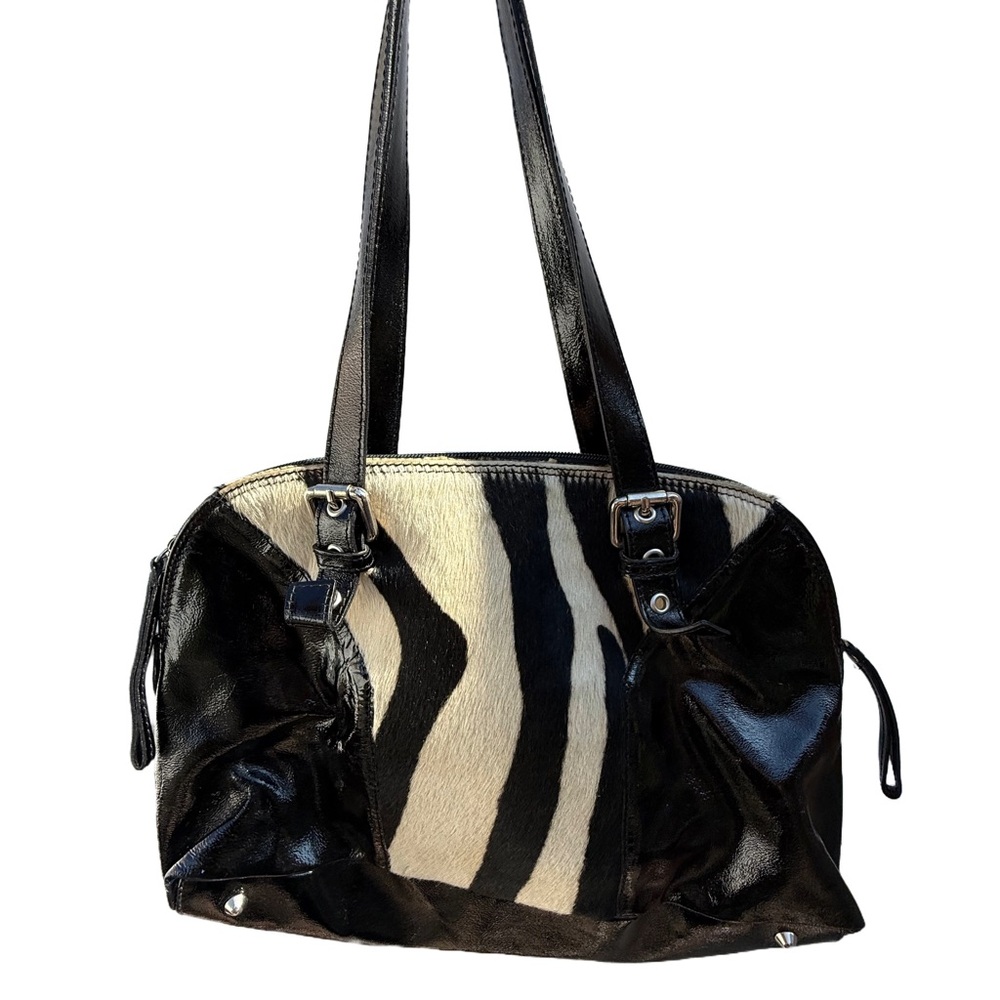 Stylish Black and White Zebra Print Women's Bag